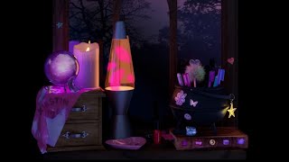 Teenage Witch Window w relaxing rain and thunder sounds ~ Lightning Storm Edition