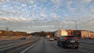 Early Morning Car Drive from Nykvarn to Årsta | Stockholm Sweden