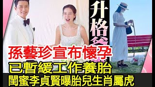 孫藝珍宣布懷孕，已暫緩工作養胎，閨蜜李貞賢曝胎兒生肖屬虎︱孫藝珍︱玄彬︱李貞賢#娛圈秘聞