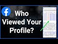 How To Check Who Viewed My Facebook Profile