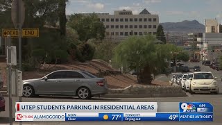 Homeowners upset over UTEP students parking in their neighborhood