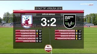 FK Jelgava - Valmiera Glass ViA 3:2 labākie momenti (15. jūl.)