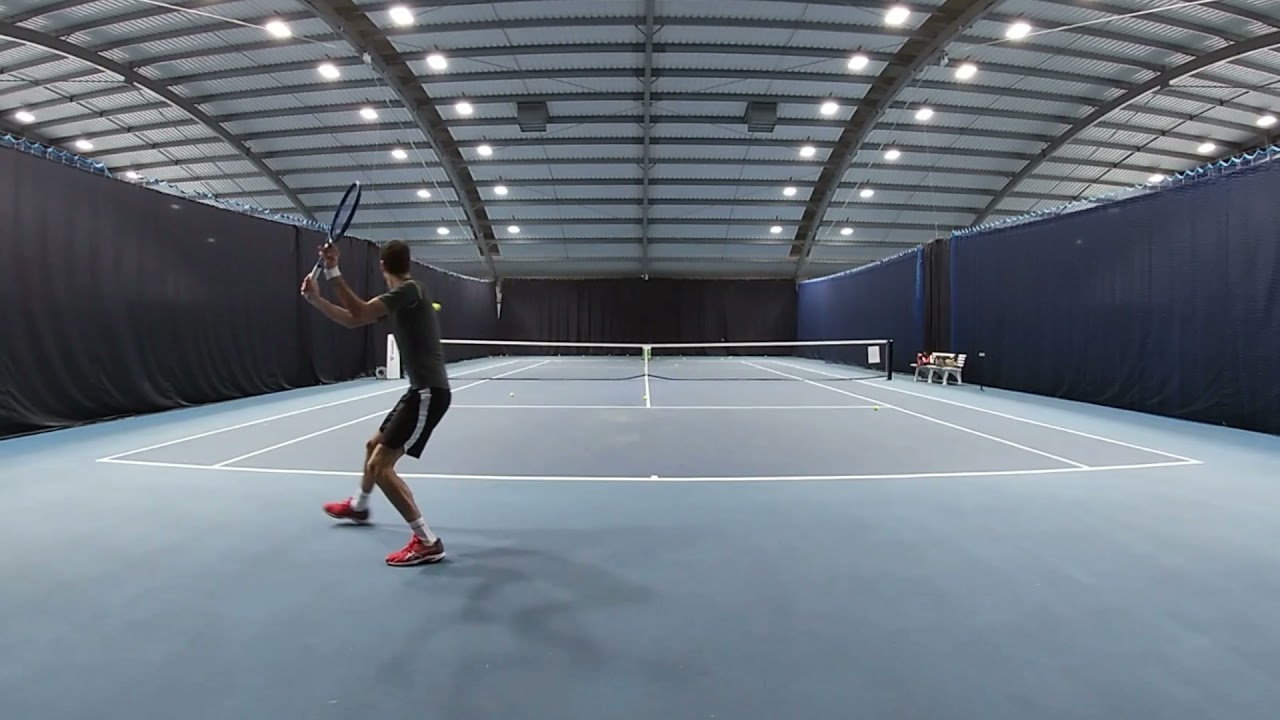 Training With My Spinshot Player Tennis Ball Machine - YouTube