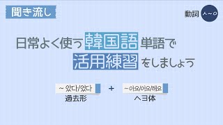 ｜韓国語文法｜活用練習(動詞：過去形＆ヘヨ体)No.135~No.197 ※聞き流し