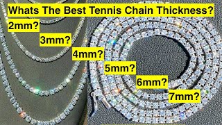 What’s The Best Thickness For Tennis Chain Necklace? Harlembling Reviews Tennis Link - Men Or Women