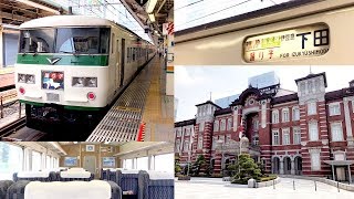 【185系に始まり185系に終わるプチ旅1】特急踊り子 グリーン車に乗る /A7編成 サロ185-13 東京ー横浜 車窓風景