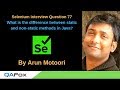 Selenium Interview Question 77 -  Difference between static and non static methods in Java?