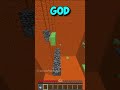 NOOB vs PRO vs GOD vs DREAM: Minecraft Parkour (World's Smallest Violin) #shorts #minecraft #gaming