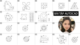 Hướng dẫn vẽ 16 hình BÀI TẬP AUTOCAD | TRỞ THÀNH CADMAN (Bài 5.3) #autocad