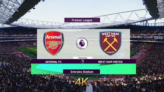 ARSENAL FC VS WEST HAM UNITED - Premier League || eFootball 2021 || GAME PLAY PC™ [4K60FPS]