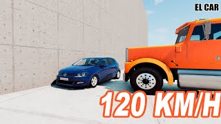 Volkswagen Polo 2015 vs Truck 120KM/H Crash Test | BeamNGDrive Realistic Car Crashes