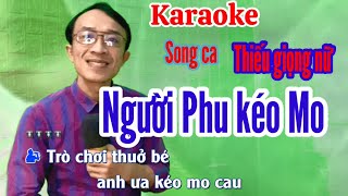 Người Phu Kéo Mo | karaoke Thiếu giọng nữ | Song ca với Quang Sang