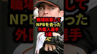 職場放棄してNPBを去った外国人選手3選 #プロ野球 #野球 #shorts