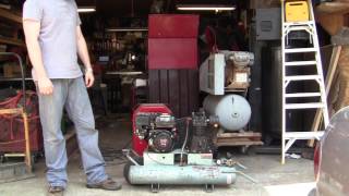 Hitachi EC25E Honda GX200 Gas Air Compressor Demo