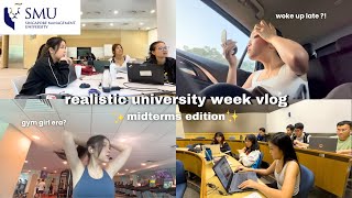 REALISTIC midterms study week | year 3 student in Singapore Management University (SMU) | vlog 022