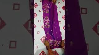 Reshom maslin handwoven saree