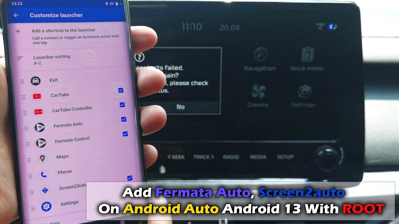 Add Fermata Auto Screen2auto On Android Auto Android 13 With Root
