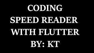 Speed reader 2 - Dart class from JSON