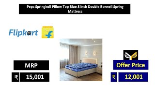 Peps Springkoil Pillow Top Blue 8 inch Double Bonnell Spring Mattress