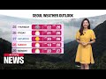 [Weather] Intense heat to subside, going into autumn... rain in south through morning