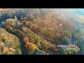 錦秋　紅葉　日塩もみじライン　ドローン空撮