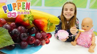 Puppen Mama - Ayça macht Fruchtjoghurt - Spielzeugvideo mit Puppen