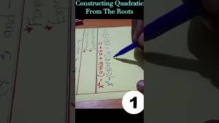 Building Quadratic Equations From The Roots😘💯% ✅#quadraticequation  #trending