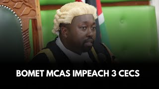 Bomet MCAs bid to impeach 3 CECs hit the wall as a court rule on stay order until matters settled.