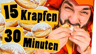 15 Krapfen/Berliner in 30 Minuten! | Challenge || Das schaffst du nie!