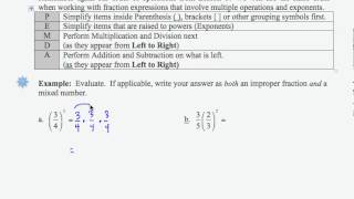 SWL4E9: Basic Arithmetic - Order of Operations with Fractions
