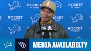 Detroit Lions players meet with the media | 2024 NFL Regular Season Week 8: Lions vs. Titans