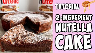 2-Ingredient Nutella Cake! tutorial #Shorts