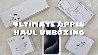 Apple Unboxing | iPhone 15 Pro Max Black Titanium, Apple Watch Series 9 45mm, Airpods Pro