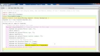 FOR LOOP MOBILEAGE|| JAVA CLASS by ASHISH