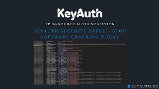 KeyAuth security patch - Stop software cracking today