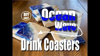 How to easily make Ocean Wave Epoxy Resin Drink Coasters with totalboat Makerpoxy