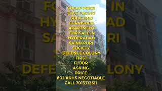 CHEAP PRICE APARTMENT 3BHK EASTSALE HYDERABAD SAINIKPURI 1650  #realestate #hyderabad #apartment