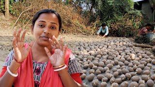 সারাদিন অনেক কাজের পর দুপুরে রান্না করলাম কাকড়া দিয়ে তুরুল আর বাগানের টাটকা লাল শাক ভাজা