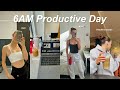 6AM productive day in a life (working out, studying, cleaning and more!)