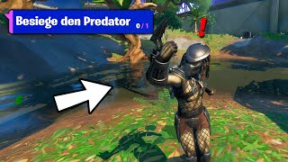 Besiege den Predator | Gratis Skin freischalten | Predator finden Orte in Fortnite | FERJUS