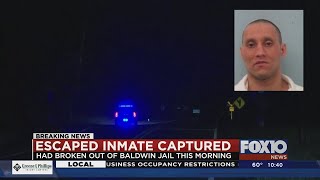 Escaped inmate recaptured in Baldwin County