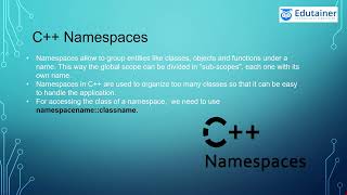 Lesson - 4 Namespaces