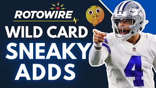 Sneaky Adds- Wild Card Round- Playoff Fantasy League Values!