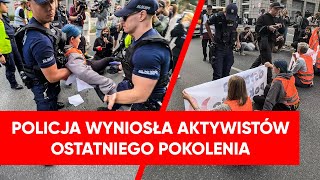 Wynieśli ich siłą. Aktywiści z Ostatniego Pokolenia znowu przykleili się do jezdni