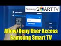 How to stop someone from connecting to samsung smart tv