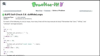 Java Practice It || 5.8 doWhileLoops || do/ while, do while loop basics