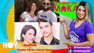 Los influencers 4PLUSONE y los actores cubanos Claudia Tomás y Daniel Romero en \