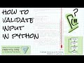 Input validation Problem Solving w/Python Ch 4 Lecture 3