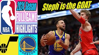 Golden State Warriors vs Utah Jazz  Game Highlights (04/14/24) | NBA Season 2024