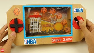 How to make NBA Mini Basketball Board Game from Cardboard DIY at Home